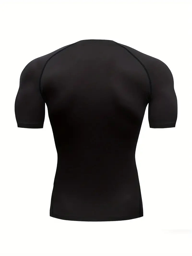 Gothic Print Compression Sports Tee
