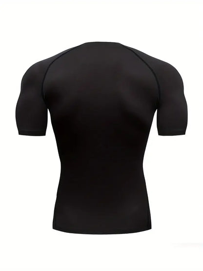 Gothic Print Compression Sports Tee