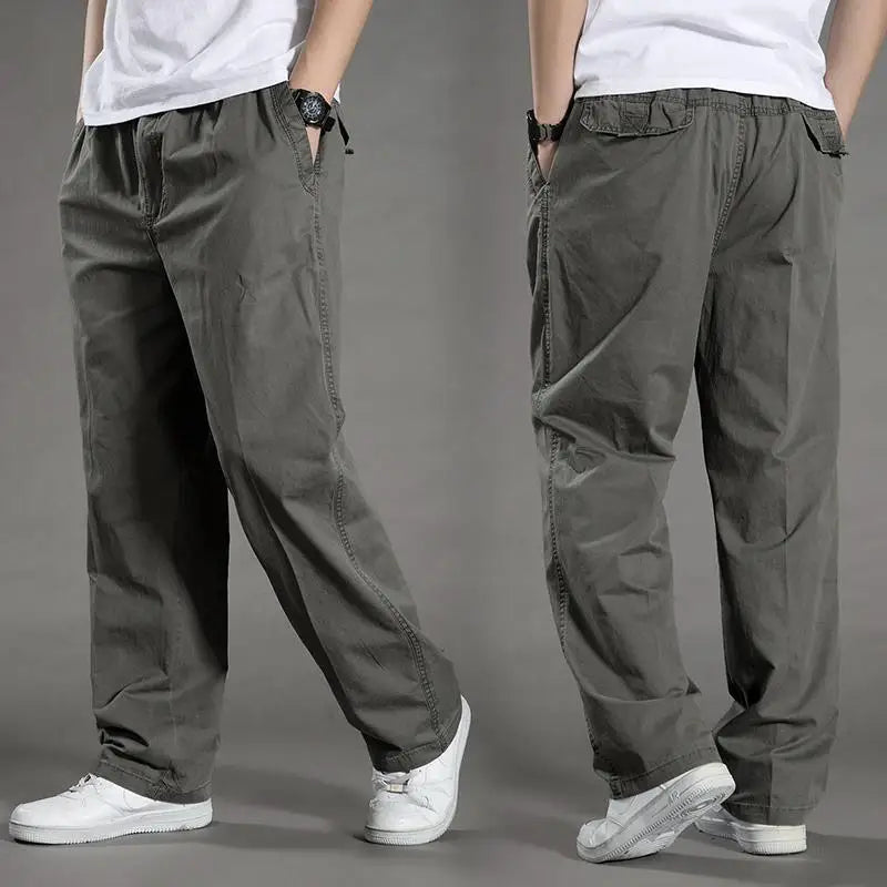 Thin Cotton Loose Straight Trousers