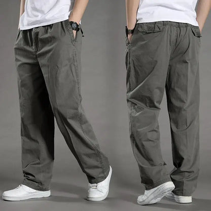 Thin Cotton Loose Straight Trousers