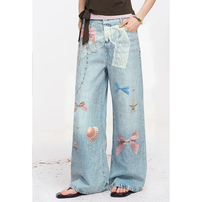 Elfsack Sea Shell Print Jeans