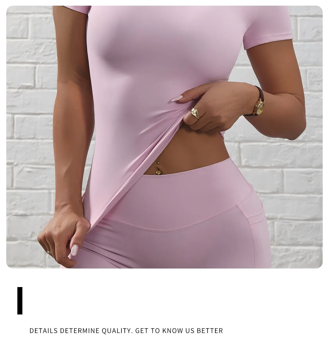 Round Neck Letter Yoga Set