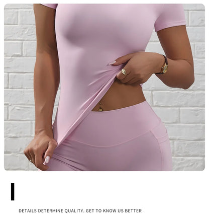 Round Neck Letter Yoga Set