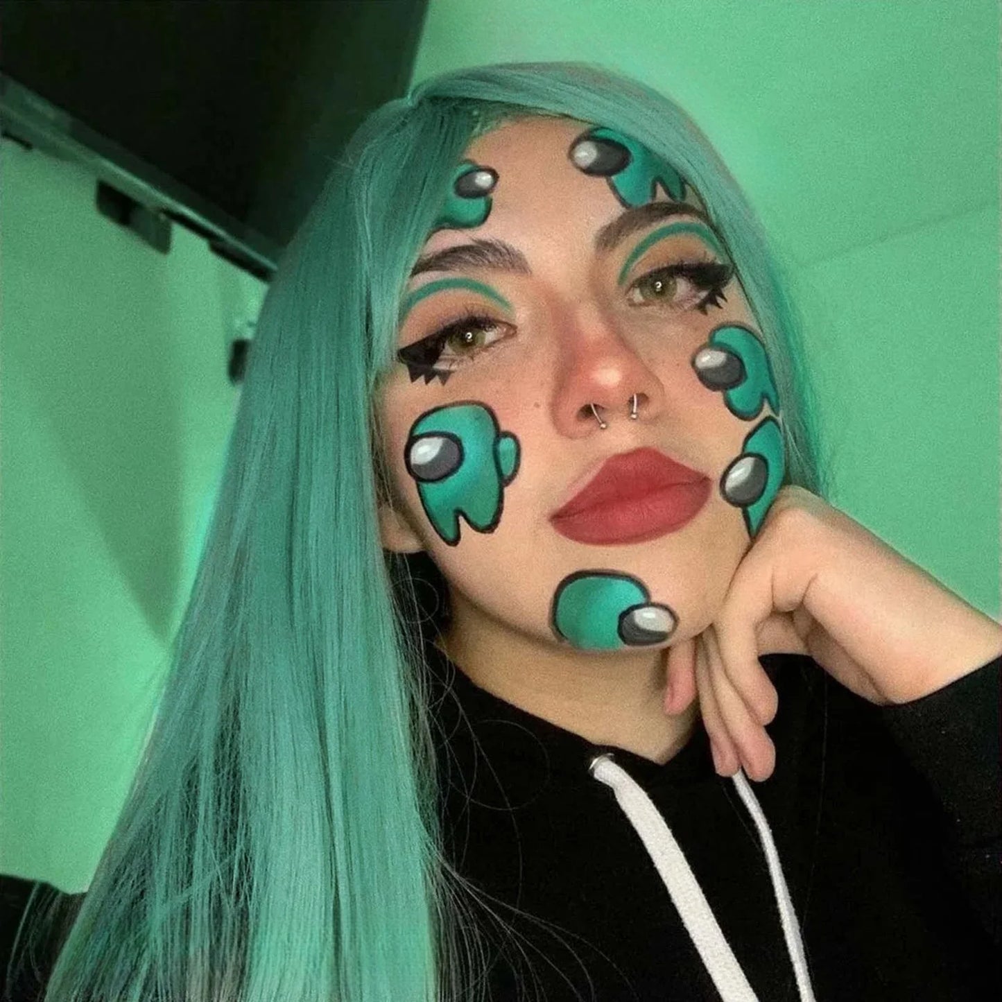 Long Green Wig