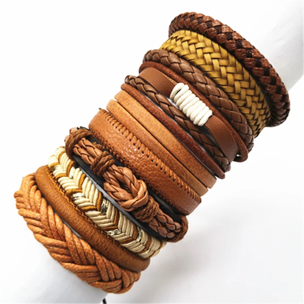 Leather Wrap Rope Bracelet
