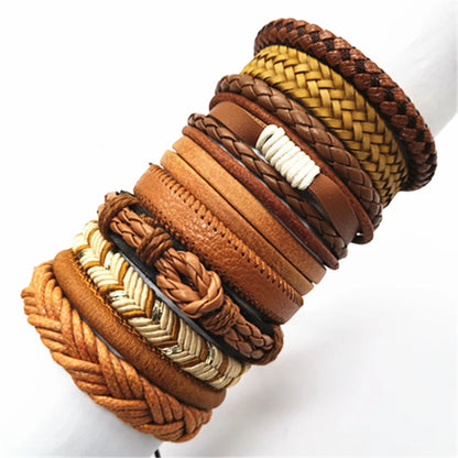 Leather Wrap Rope Bracelet