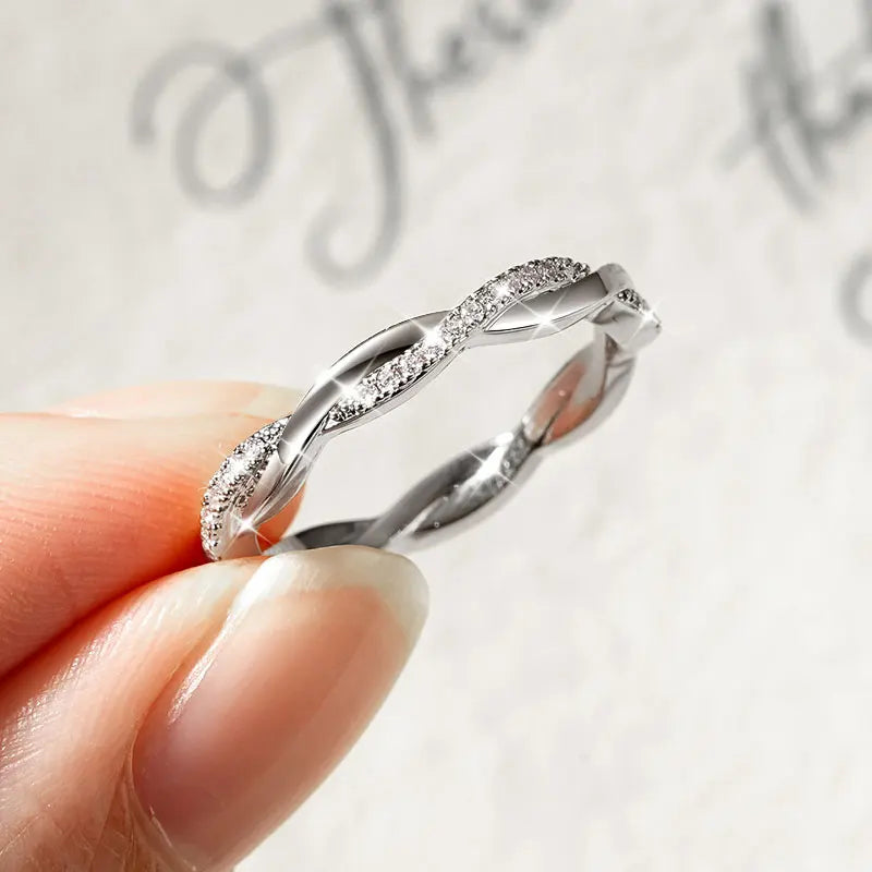 Moissanite Gold Bonded Ring