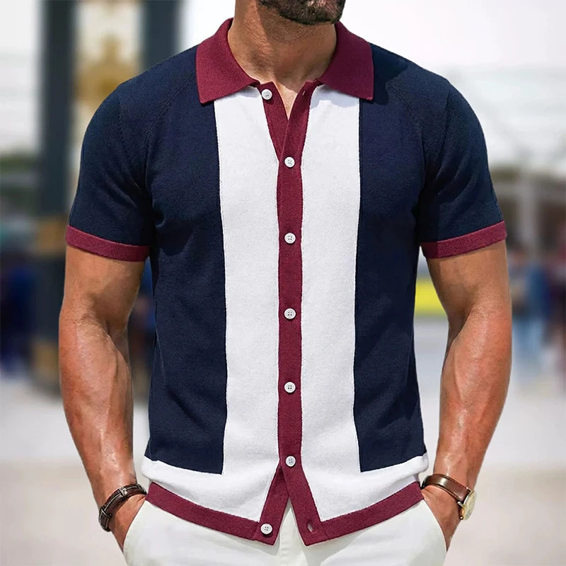 Casual Knit Polo Shirt