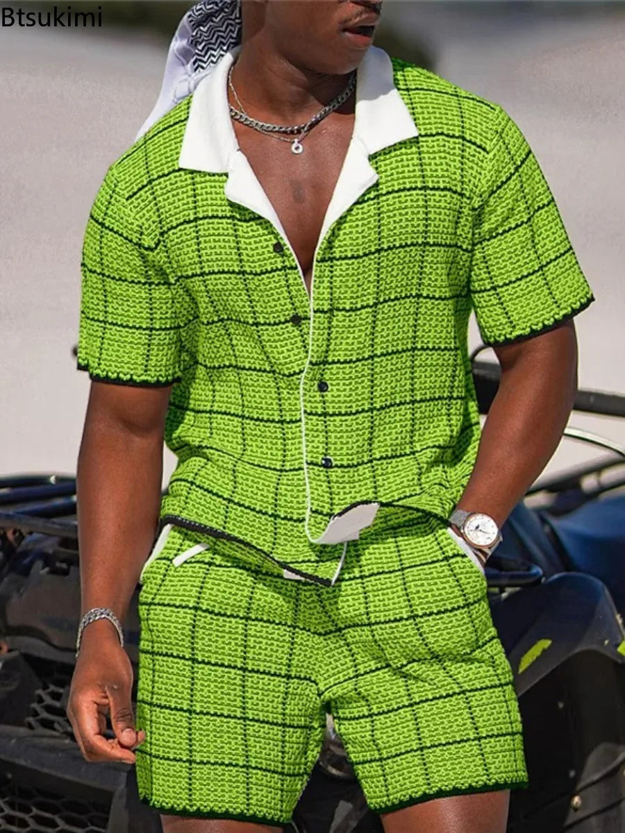 Hawaiian 3D Print Shirt Shorts Set