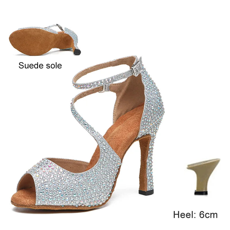 Rhinestone Latin Dance Shoes