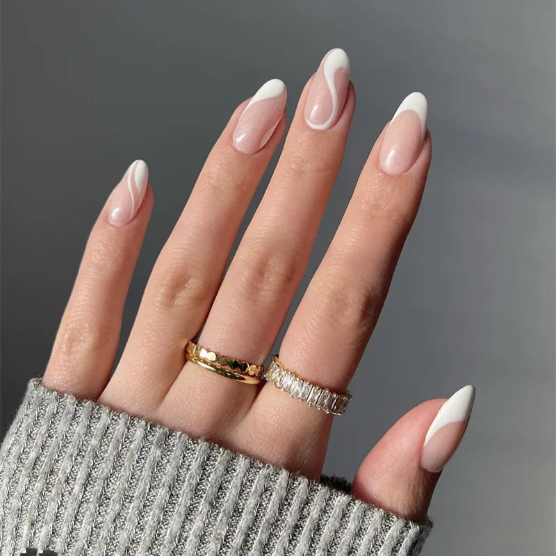 Wine Red Almond Press On Nails