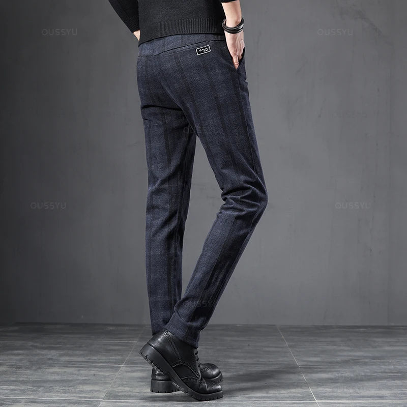 England Plaid Stretch Dress Pants