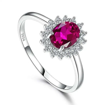 Floral Topaz Zircon Ring