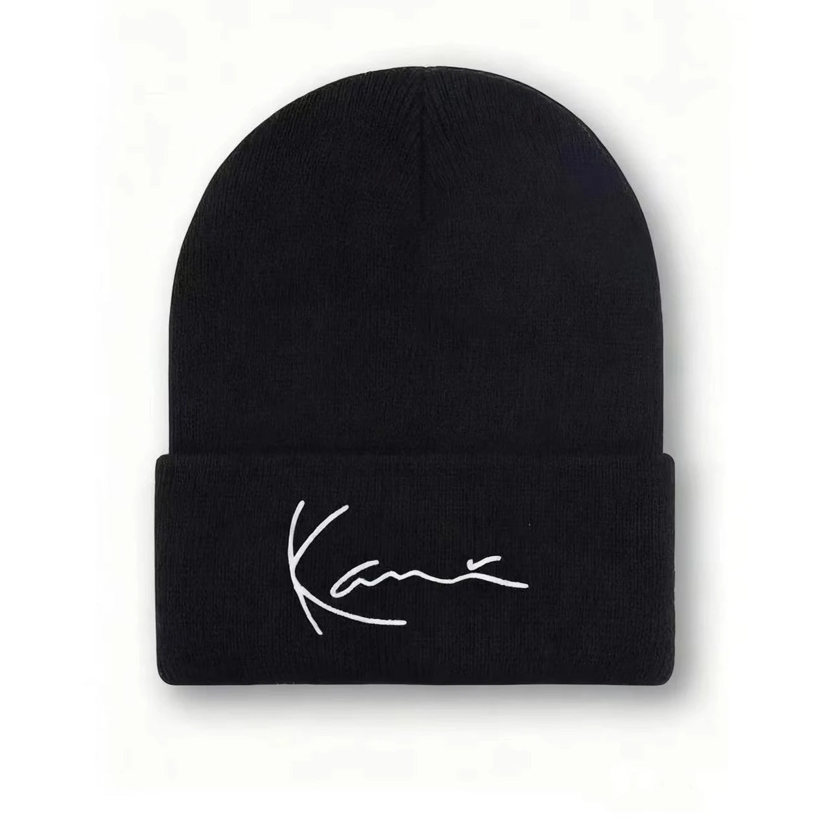 Double-Layer Embroidered Knit Hat