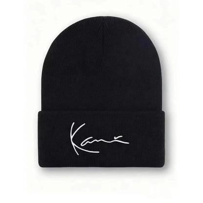Double-Layer Embroidered Knit Hat