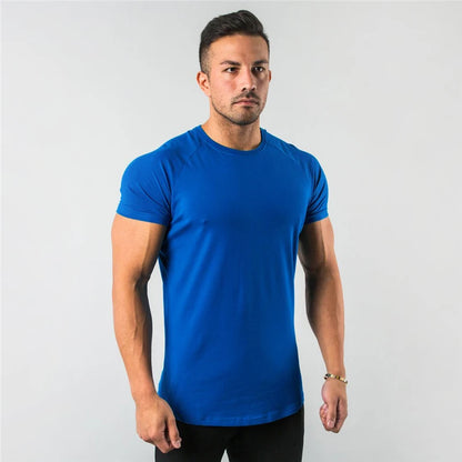 Plain Slim Fit Muscle Gym Tee