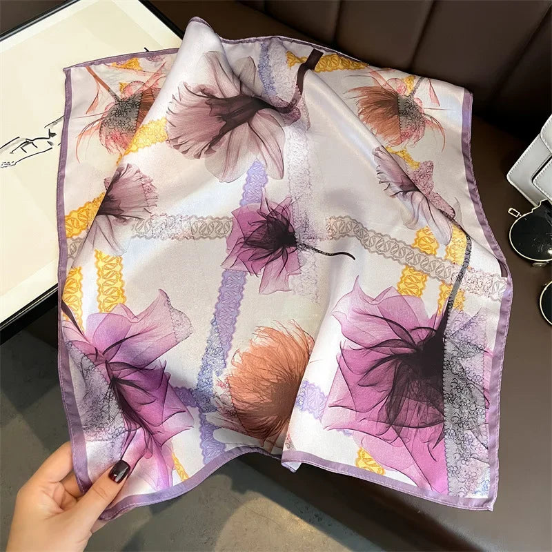 Pure Silk Foulard Square Scarf