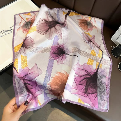 Pure Silk Foulard Square Scarf