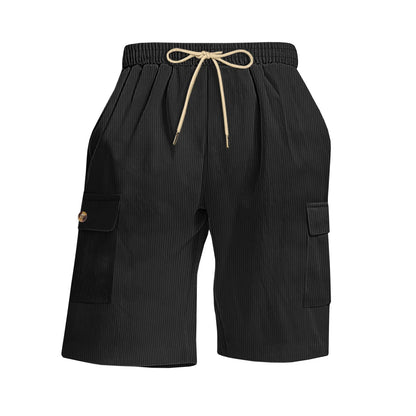 Corduroy Drawstring Beach Shorts