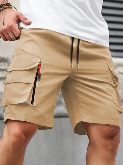 Multi-Pocket Overalls Cargo Shorts