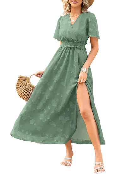V-Neck Maxi Summer Dress