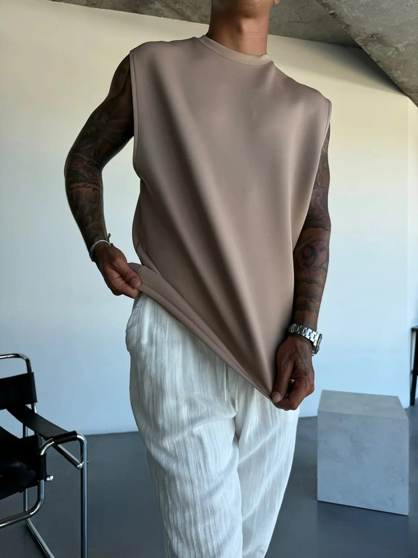 Sleeveless Training Two-Piece Set