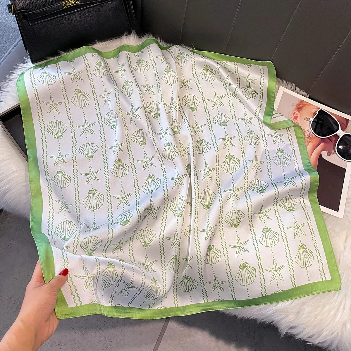 Fruit Print Korean Square Scarf