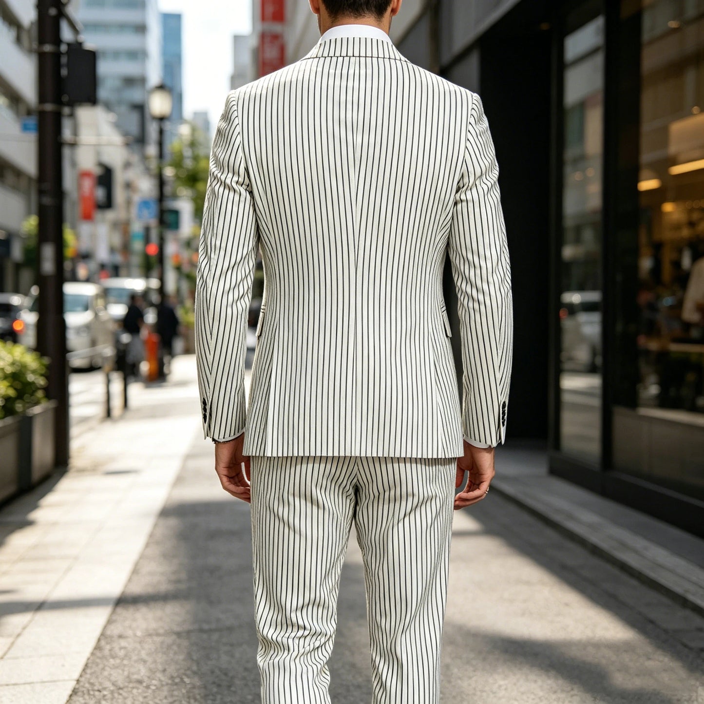 Pinstripe Three-Piece Formal Tuxedo