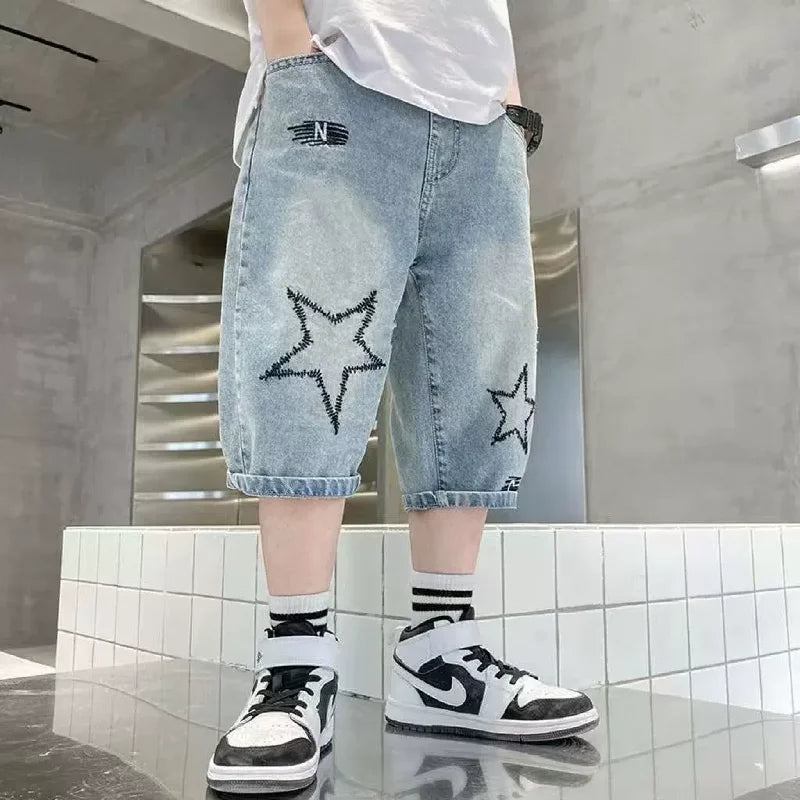 Kids Straight Denim Shorts