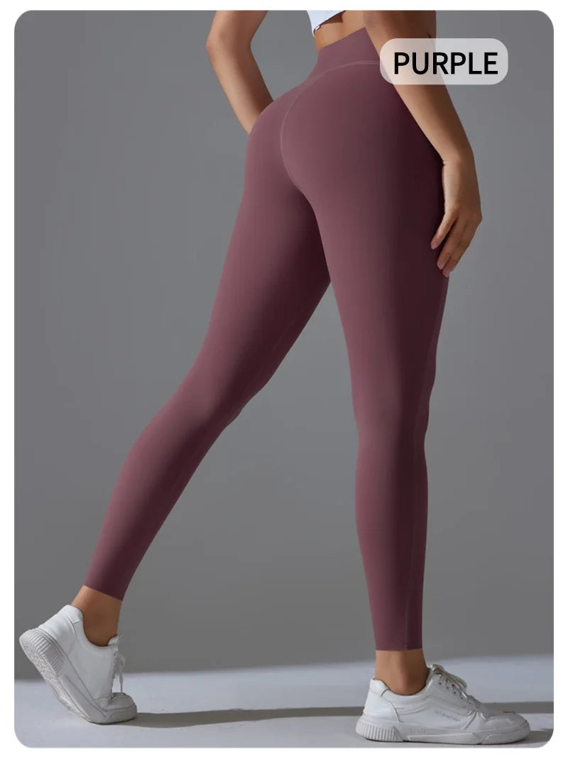 Peach Hip-Lift Yoga Leggings