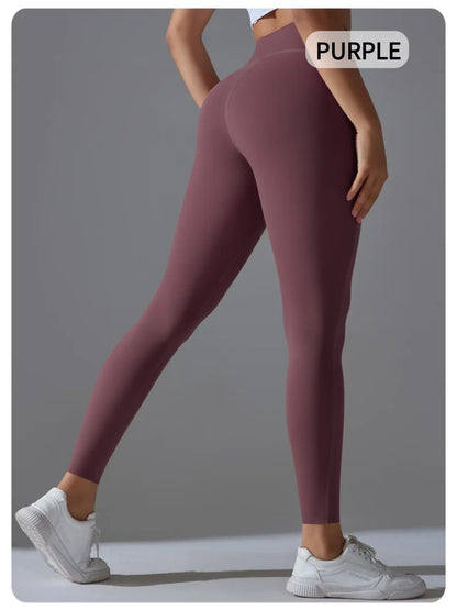 Peach Hip-Lift Yoga Leggings