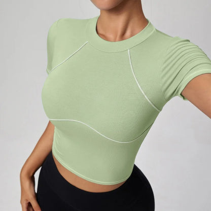 Long-Sleeve Yoga Crop Top