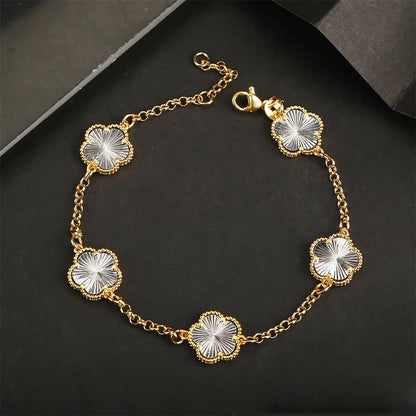Five Leaf Flower Bracelet