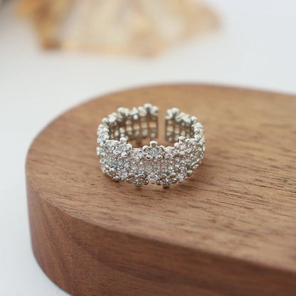 Platinum Zircon Engagement Ring
