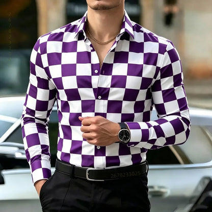 Men Smart Casual Business Shirt
