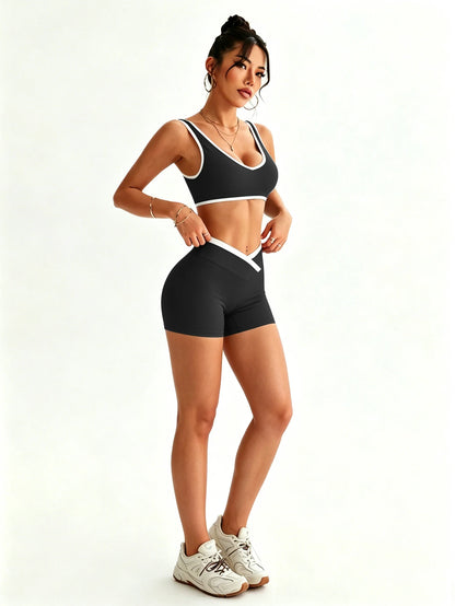 Backless Vest Shorts Set