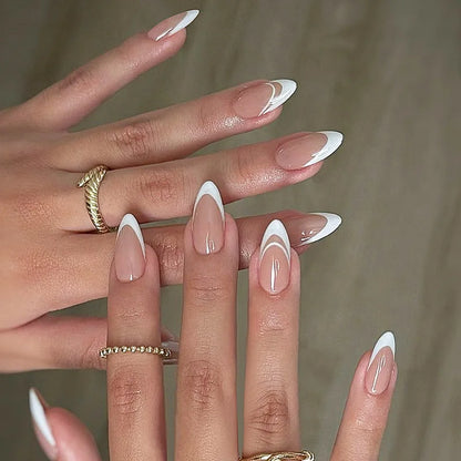 White Minimalist Press Nails