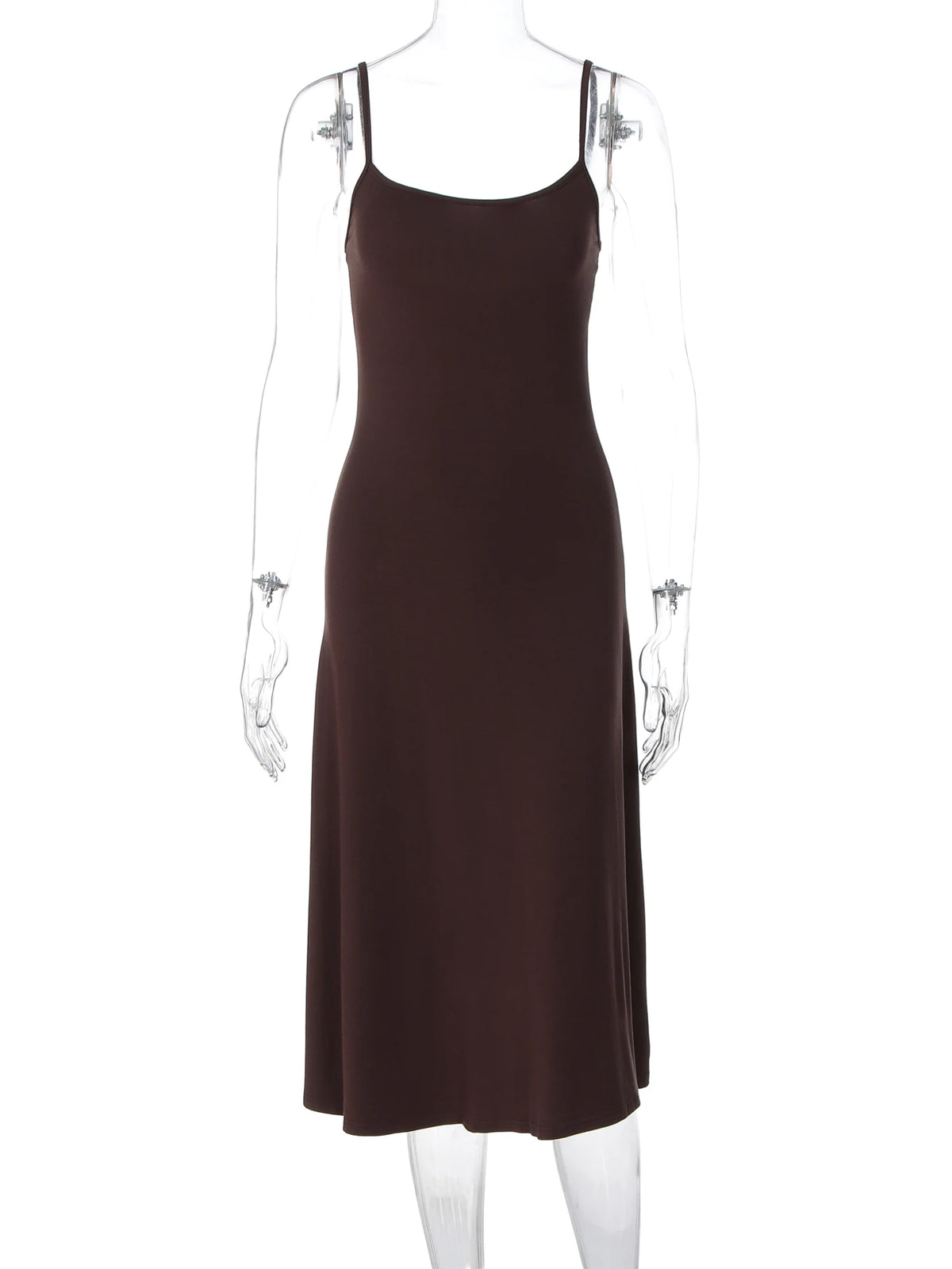Backless Viscose Slip Dress