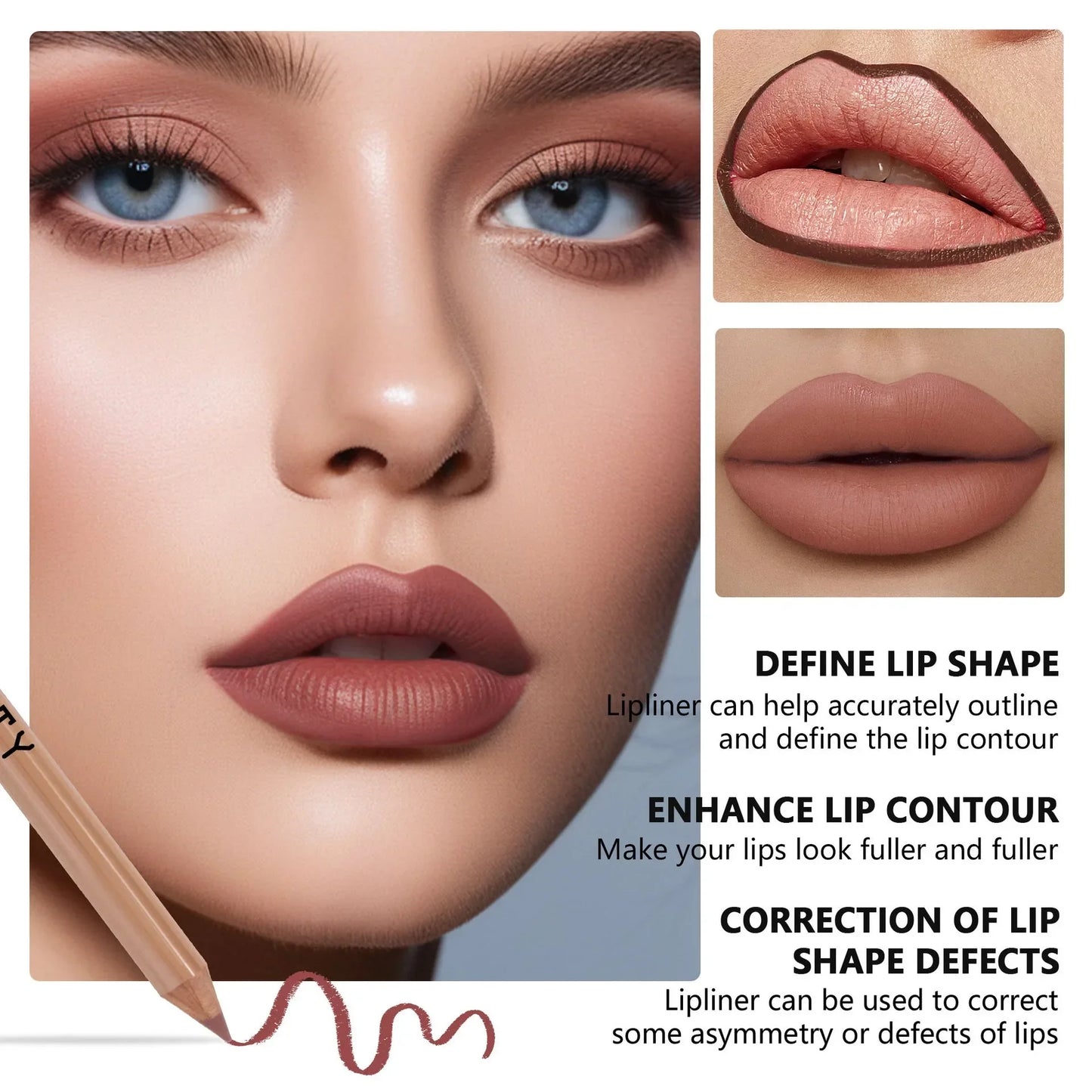 Waterproof Matte Lip Liner Combo Set