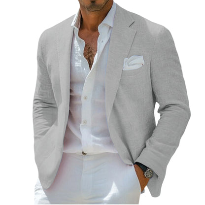 Linen Notch-Lapel Slim Sport Coat