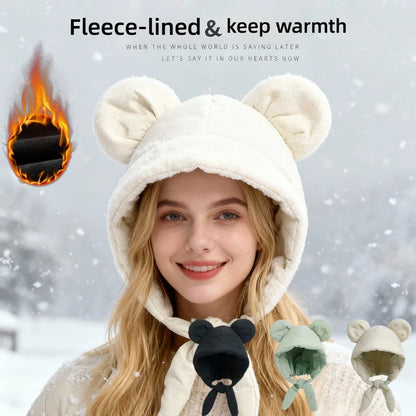 Plush Bear Ear Beanie