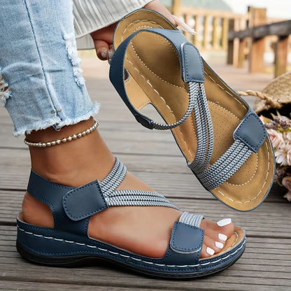 Cross Strap Platform Sandals
