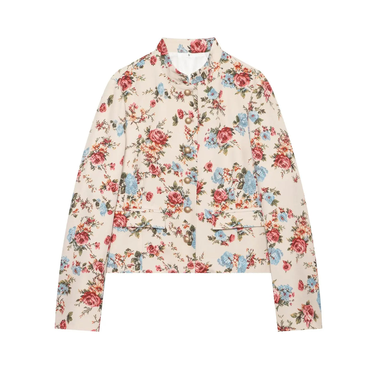 Printed Round Neck Jacket