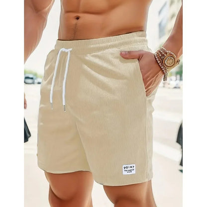 Corduroy Striped Textured Casual Shorts
