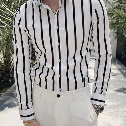 Striped Office Dress Shirt