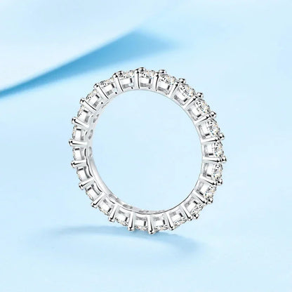 3mm Moissanite Silver Ring