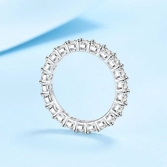 3mm Moissanite Silver Ring