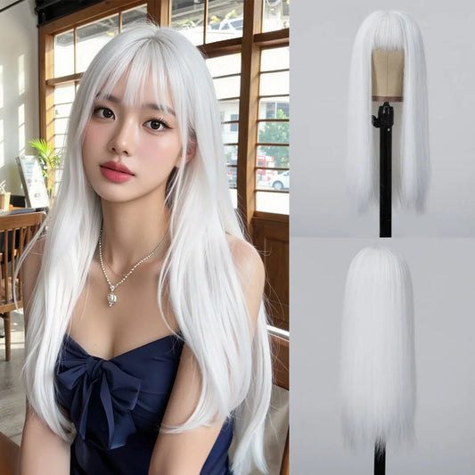 Long White Wig