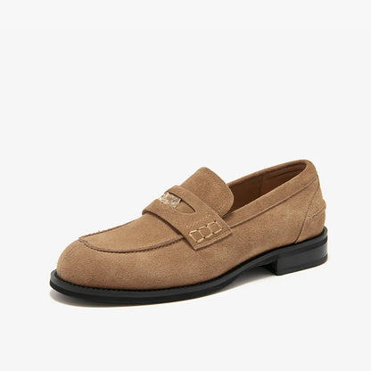 Cow Suede Penny Loafers