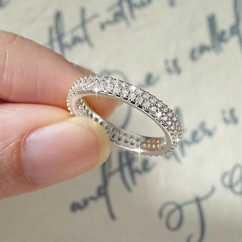 Moissanite Eternity Wedding Band